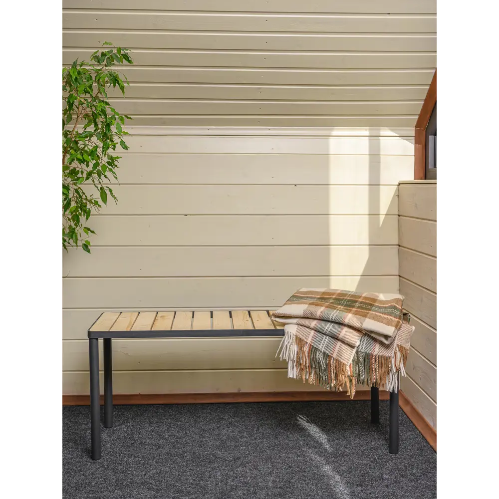 Фото 2 Скамья садовая Garden house Rich 110 см x 34.8 см x 45.5 см сосна бежевый Фото 2 Скамья садовая Garden house Rich 110 см x 34.8 см x 45.5 см сосна бежевый