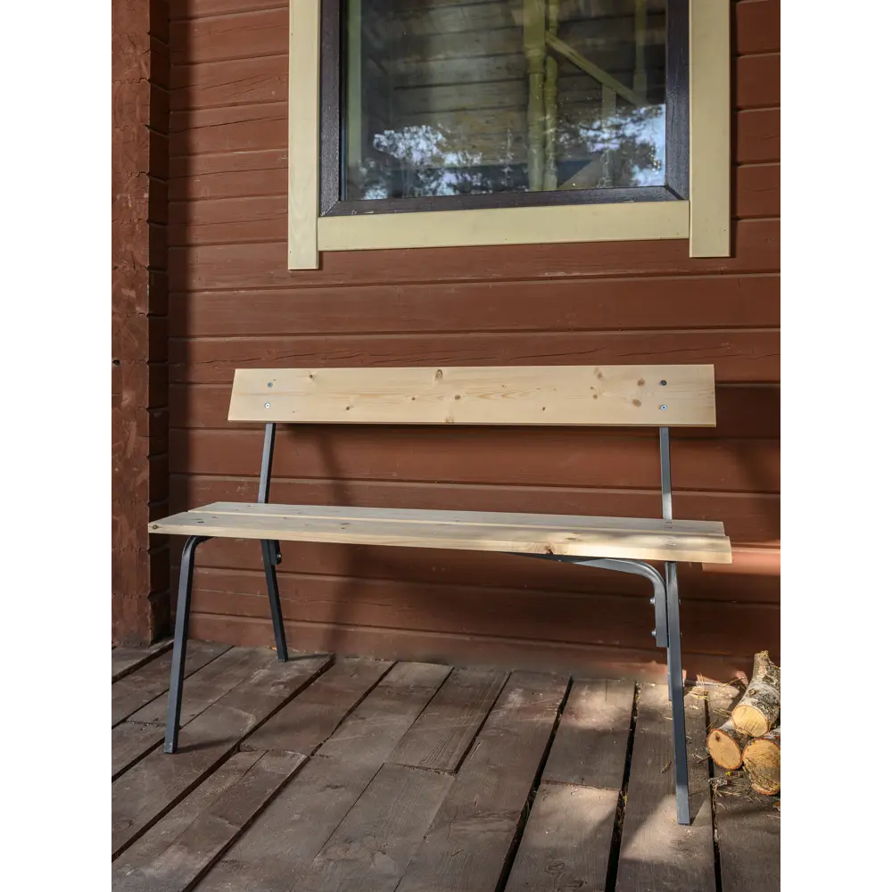 Фото 2 Скамья садовая Garden house Традиция 116 см x 56.5 см x 43 см сосна бежевый Фото 2 Скамья садовая Garden house Традиция 116 см x 56.5 см x 43 см сосна бежевый