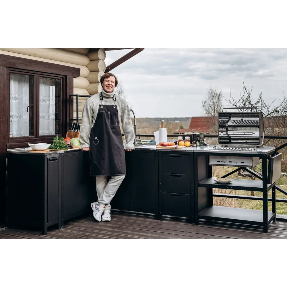 Фото 19 Угольный гриль и мойка с обшивкой Veranda 172x92x86 см Фото 19 Угольный гриль и мойка с обшивкой Veranda 172x92x86 см