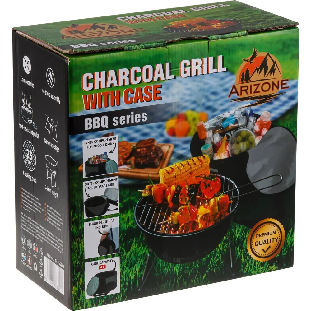 Фото 5 Гриль угольный Arizone Bbq 26.5x26.5x24 см Фото 5 Гриль угольный Arizone Bbq 26.5x26.5x24 см