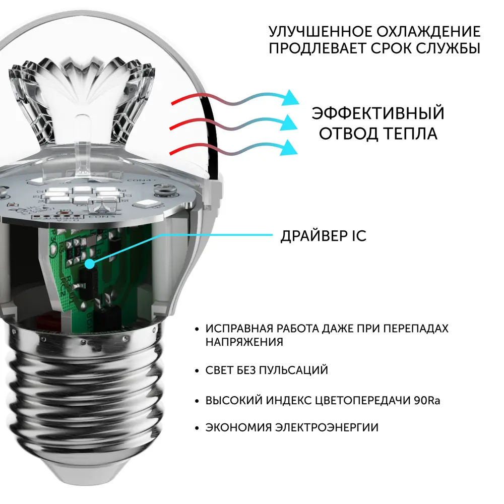 Фото 2 Набор ламп светодиодных Geniled 01373_3000_5 E27 220-240 В 16 Вт груша отражающее стекло 1280 Лм 5 шт Фото 2 Набор ламп светодиодных Geniled 01373_3000_5 E27 220-240 В 16 Вт груша отражающее стекло 1280 Лм 5 шт