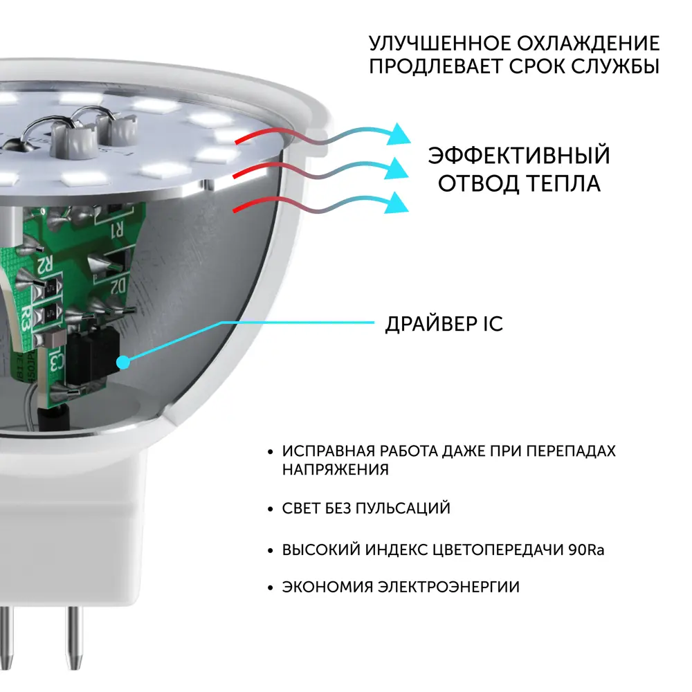 Фото 2 Набор ламп светодиодных Geniled 01383_4000_5 GU10 220-240 В 6 Вт спот отражающее стекло 480 Лм 5 шт Фото 2 Набор ламп светодиодных Geniled 01383_4000_5 GU10 220-240 В 6 Вт спот отражающее стекло 480 Лм 5 шт