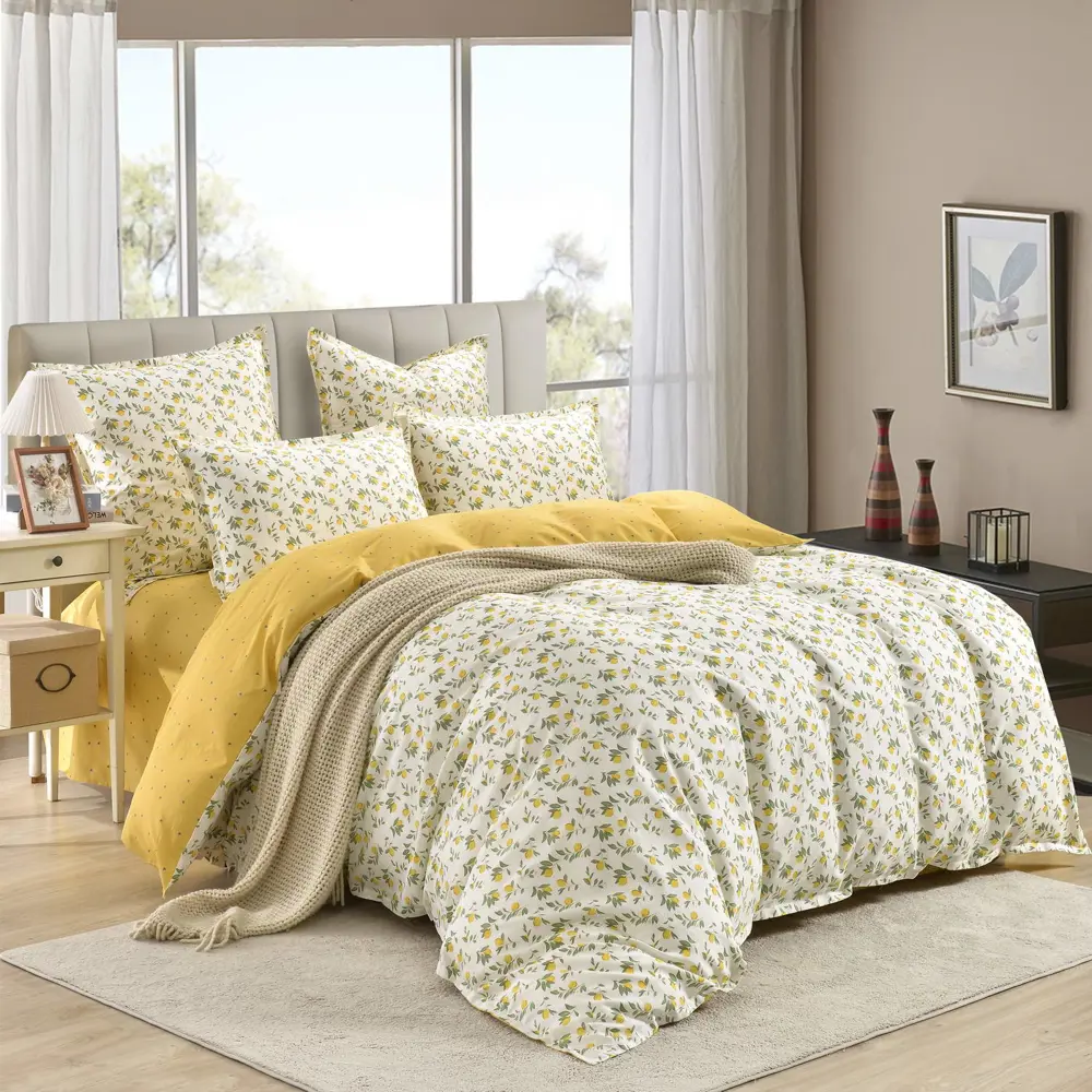 Фото 2 Комплект постельного белья Sofi de marko Толедо 1.5-спальный сатин желтый Фото 2 Комплект постельного белья Sofi de marko Толедо 1.5-спальный сатин желтый