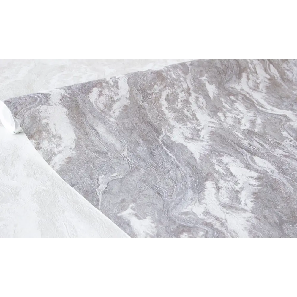 Фото 4 Обои флизелиновые Walldecor Анкара серо-коричневые 1.06 м 75199-48