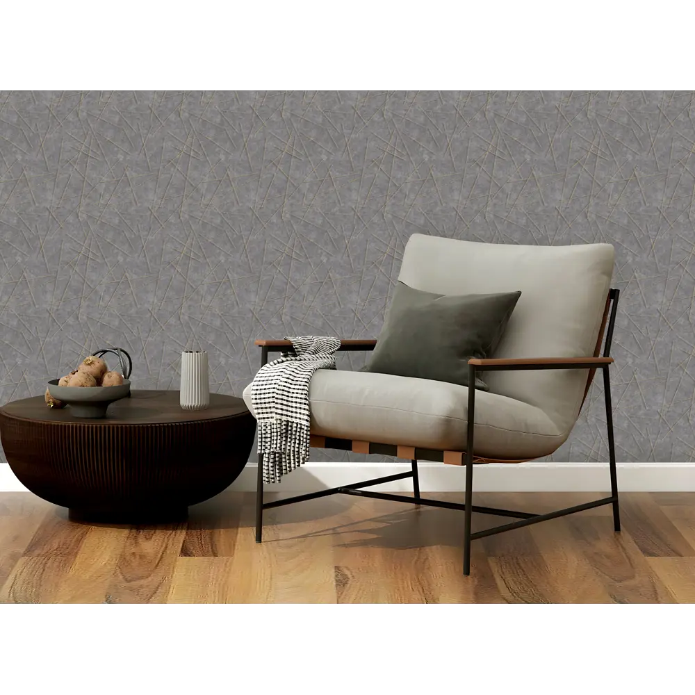 Фото 5 Обои бумажные Московская Обойная Фабрика Malex Design графитовые 0.53 м 6506-9