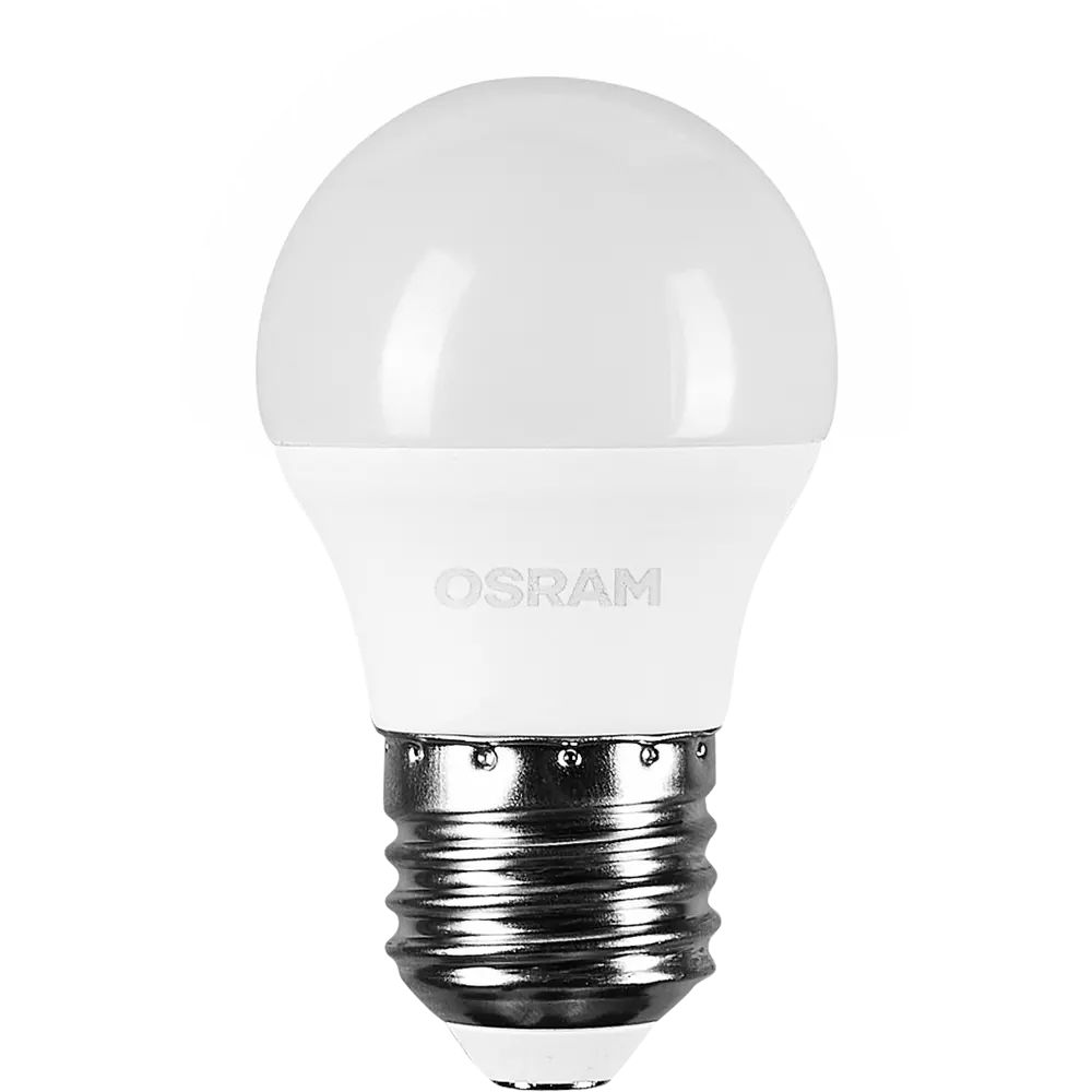 Фото 2 Лампа светодиодная Osram шар 5Вт 470Лм E27 теплый белый свет Фото 2 Лампа светодиодная Osram шар 5Вт 470Лм E27 теплый белый свет