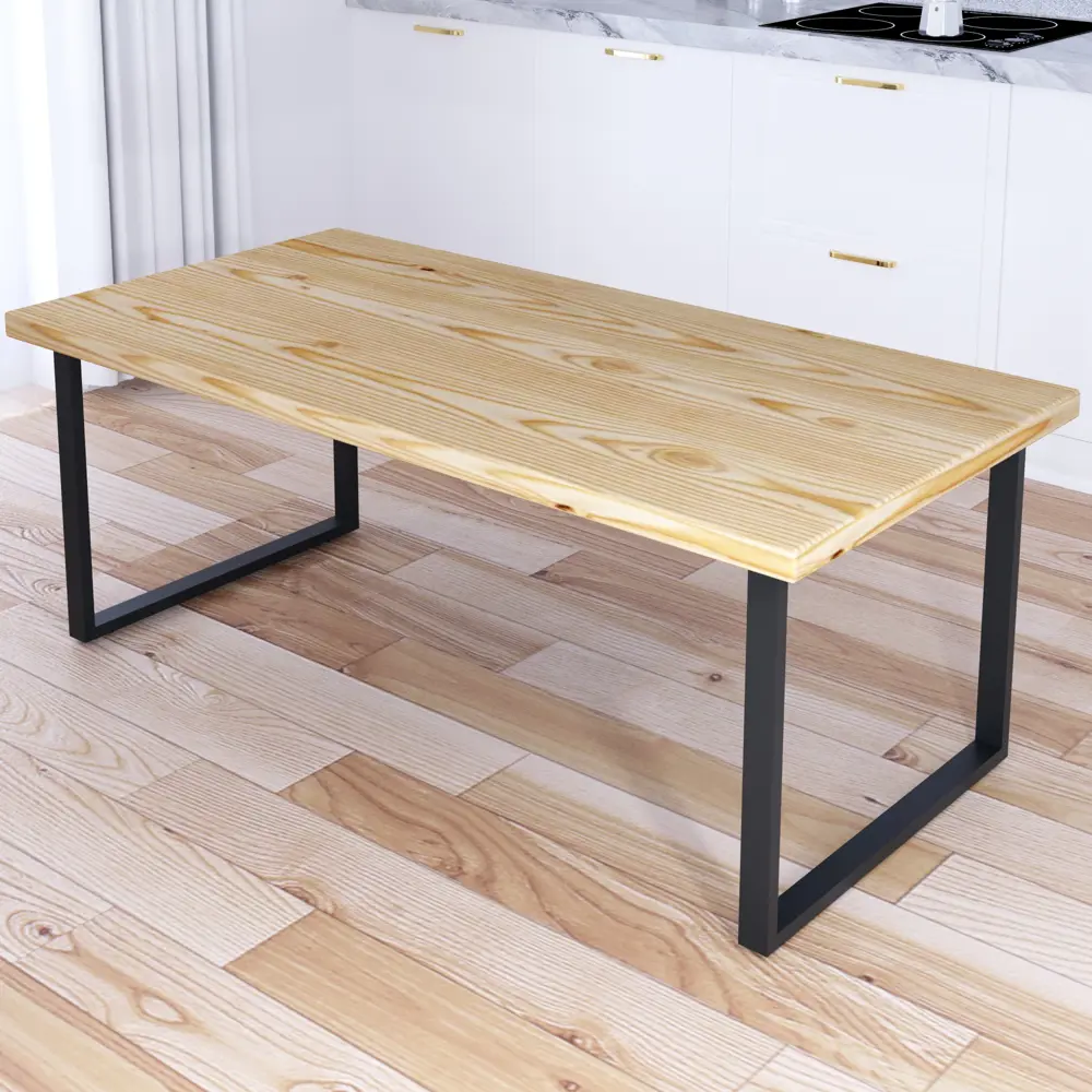 Фото 2 Журнальный столик прямоугольный Solarius Loft 80x130x50 см лакированный коричневый с черными ножками Фото 2 Журнальный столик прямоугольный Solarius Loft 80x130x50 см лакированный коричневый с черными ножками