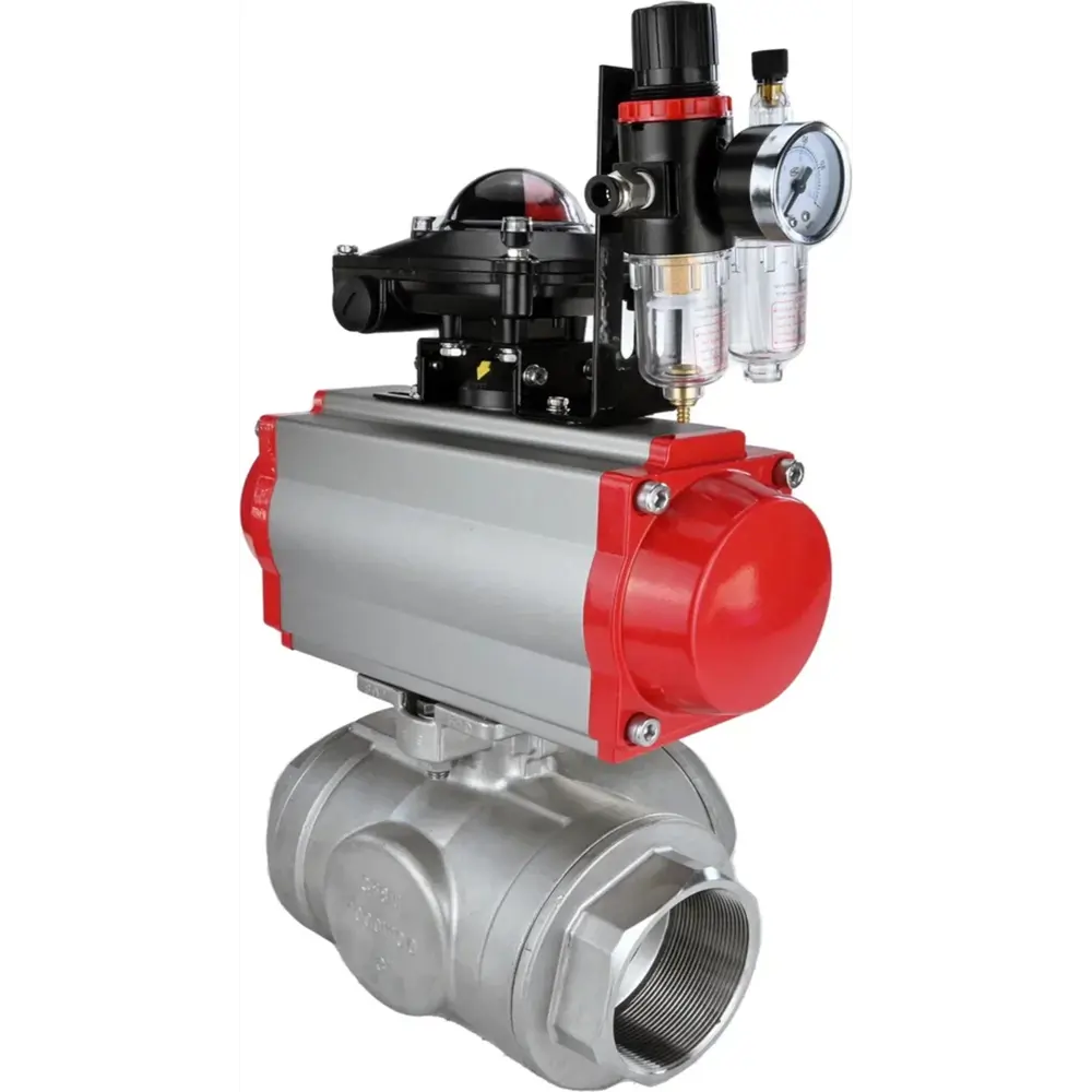 Фото Кран шаровой прямой Dn.ru D160-11270 DN65 PN63 2 1/2" НР нержавеющая сталь ручка плоская