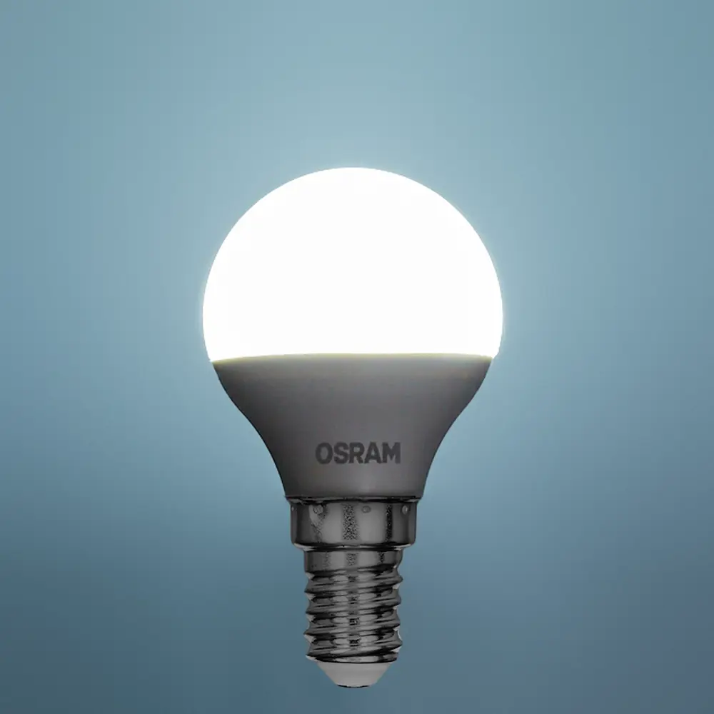 Фото 3 Лампа светодиодная Osram шар 7Вт 600Лм E14 холодный белый свет