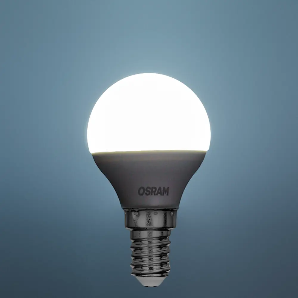 Фото 3 Лампа светодиодная Osram шар 5Вт 470Лм E14 холодный белый свет Фото 3 Лампа светодиодная Osram шар 5Вт 470Лм E14 холодный белый свет