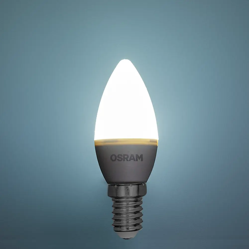 Фото 3 Лампа светодиодная Osram свеча 5Вт 470Лм E14 холодный белый свет Фото 3 Лампа светодиодная Osram свеча 5Вт 470Лм E14 холодный белый свет