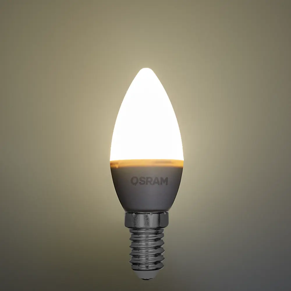 Фото 3 Лампа светодиодная Osram свеча 5Вт 470Лм E14 нейтральный белый свет