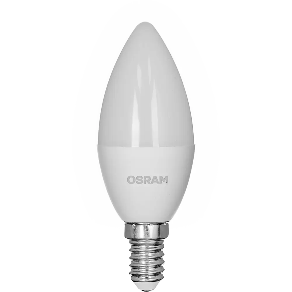 Фото 2 Лампа светодиодная Osram свеча 5Вт 470Лм E14 теплый белый свет Фото 2 Лампа светодиодная Osram свеча 5Вт 470Лм E14 теплый белый свет