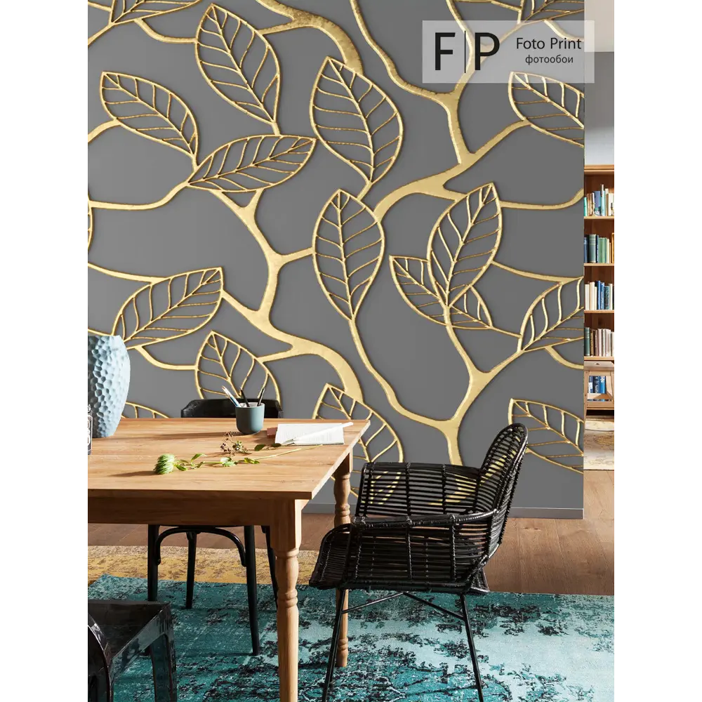 Фото 2 Фотообои флизелиновые Foto print Ветки в золоте 350x270 см 20-201-А-3.5-2.7 Фото 2 Фотообои флизелиновые Foto print Ветки в золоте 350x270 см 20-201-А-3.5-2.7