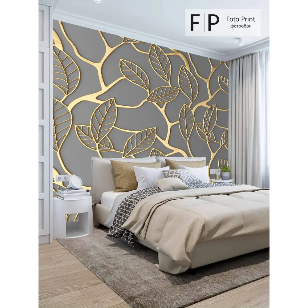 Фото 3 Фотообои флизелиновые Foto print Ветки в золоте 350x270 см 20-201-А-3.5-2.7 Фото 3 Фотообои флизелиновые Foto print Ветки в золоте 350x270 см 20-201-А-3.5-2.7