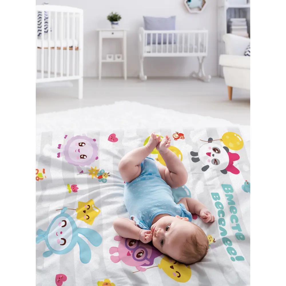 Фото 3 Плед Priority Малышарики 150x200 см полиэстер цвет розовый/голубой/желтый Фото 3 Плед Priority Малышарики 150x200 см полиэстер цвет розовый/голубой/желтый