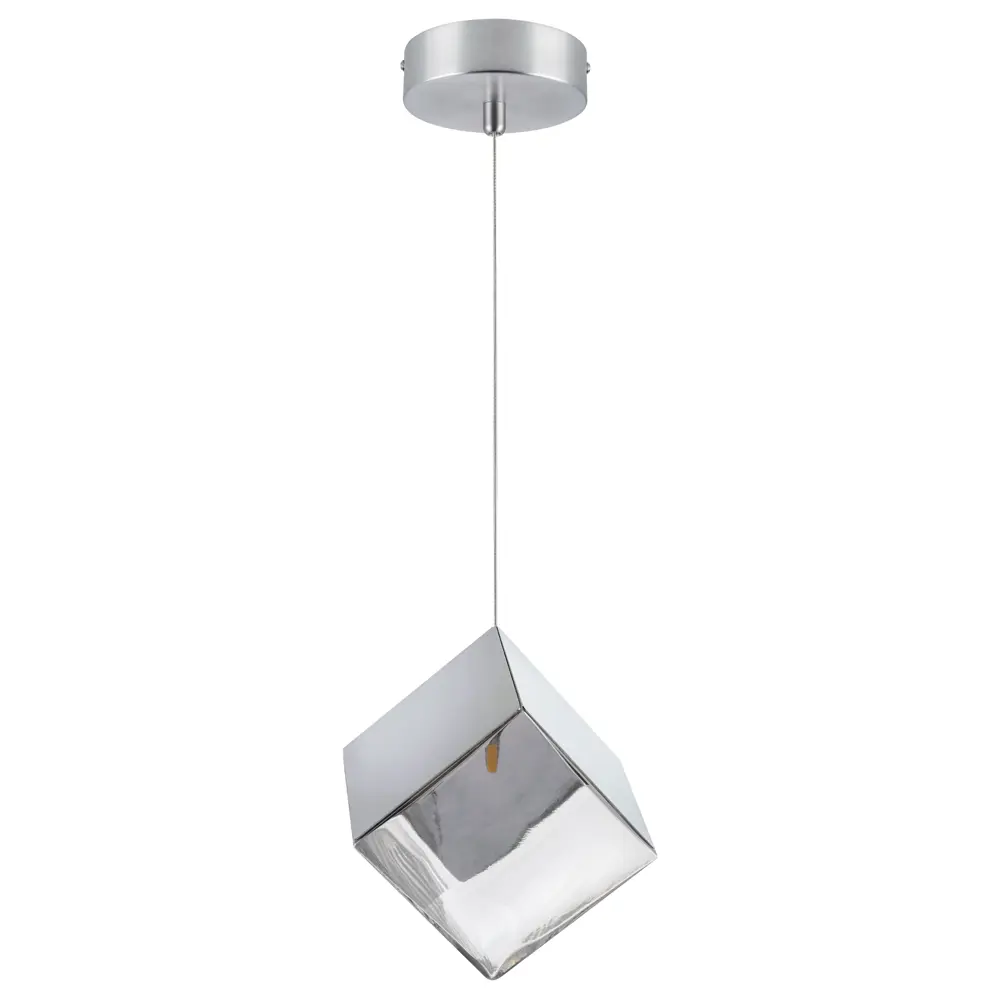 Фото Светильник подвесной Lightstar Qubica Ls_805504 1 лампа 1 м² цвет серебро Фото Светильник подвесной Lightstar Qubica Ls_805504 1 лампа 1 м² цвет серебро