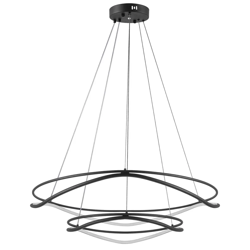 Фото Люстра подвесная светодиодная Lightstar Rotonda с пультом управления 20 м² регулируемый белый свет цвет черный Фото Люстра подвесная светодиодная Lightstar Rotonda с пультом управления 20 м² регулируемый белый свет цвет черный
