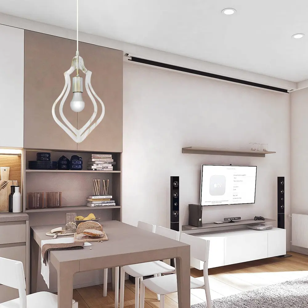 Фото 6 Люстра подвесная Петрасвет S1231-1 1 лампа 8 м² цвет белый