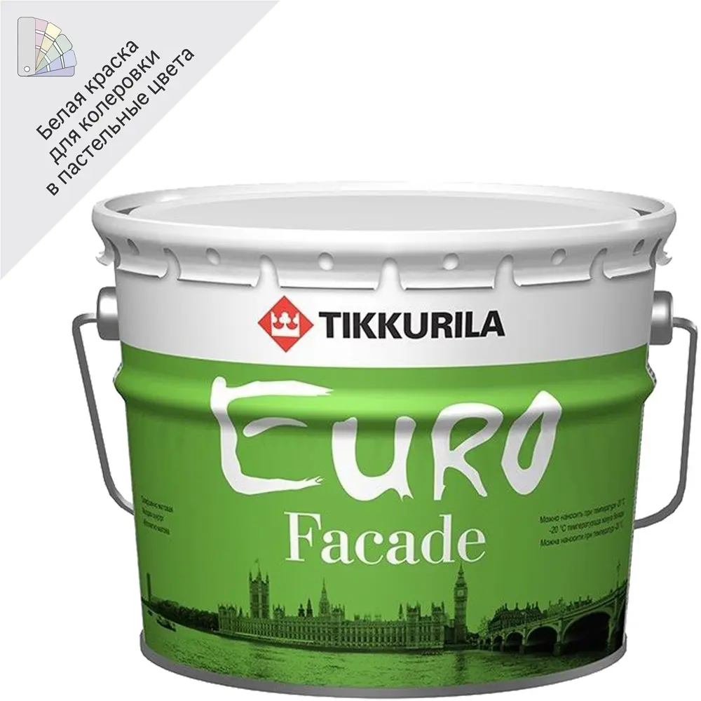 Фото Краска фасадная Euro Facade КА, 9 л Фото Краска фасадная Euro Facade КА, 9 л