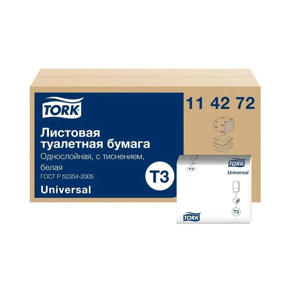 Фото Туалетная бумага Tork Universal 1-х слойная 250 м Фото Туалетная бумага Tork Universal 1-х слойная 250 м