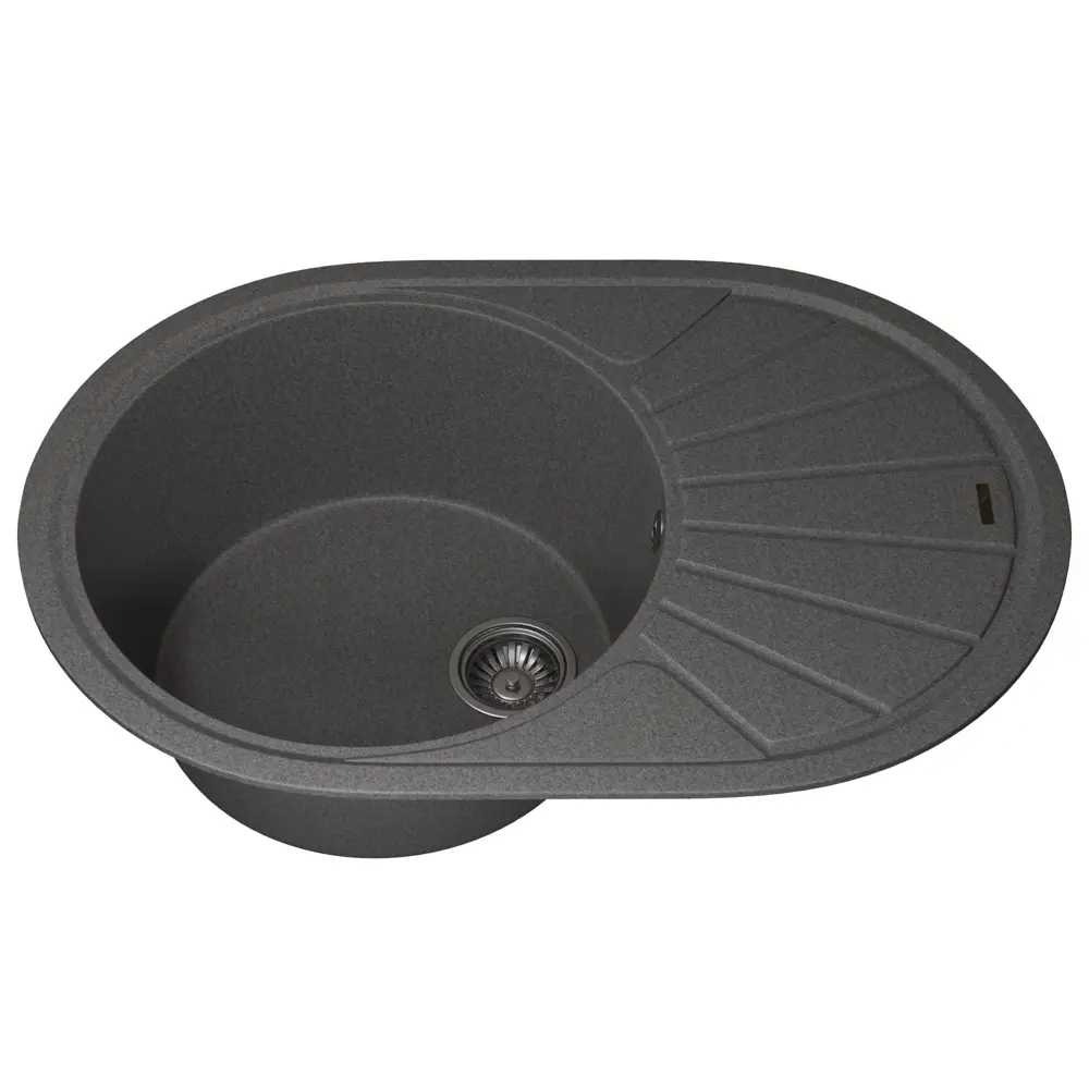 Фото 2 Мойка для кухни врезная Uperwood Quartz UPD-02 51x76 см глубина чаши 20 см кварцевый песок цвет серый Фото 2 Мойка для кухни врезная Uperwood Quartz UPD-02 51x76 см глубина чаши 20 см кварцевый песок цвет серый