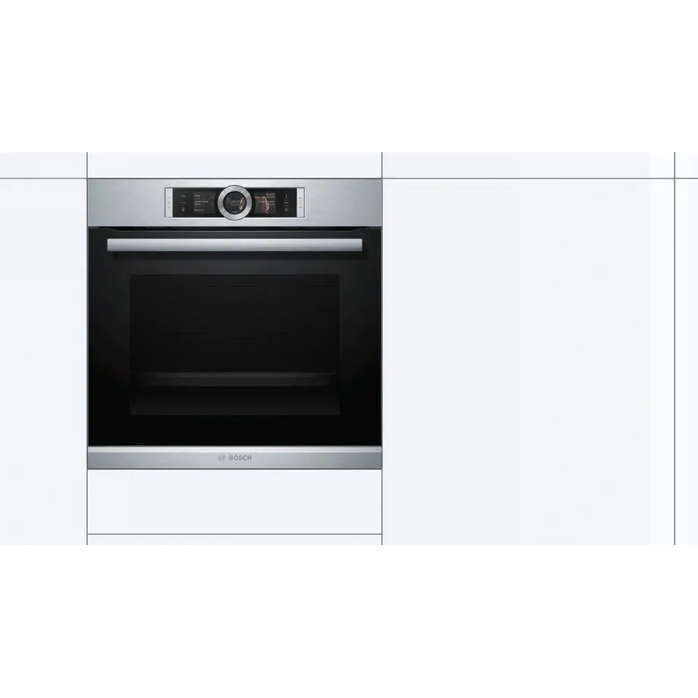 Фото 2 Электрический встраиваемый духовой шкаф Bosch HSG 59.4x59.5x54.8 см цвет нержавеющая сталь Фото 2 Электрический встраиваемый духовой шкаф Bosch HSG 59.4x59.5x54.8 см цвет нержавеющая сталь