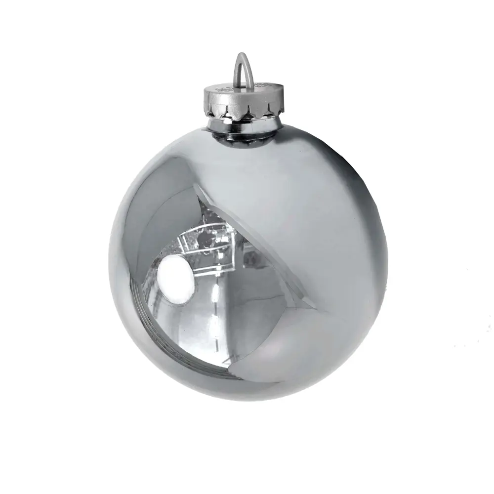 Фото Шар ø24 см пластик серебряный Фото Шар ø24 см пластик серебряный