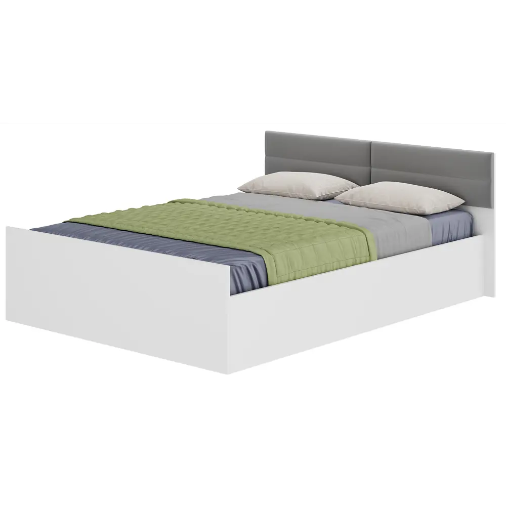 Фото Кровать Мебелони Фьюжн 150x79x206 см лдсп цвет белый