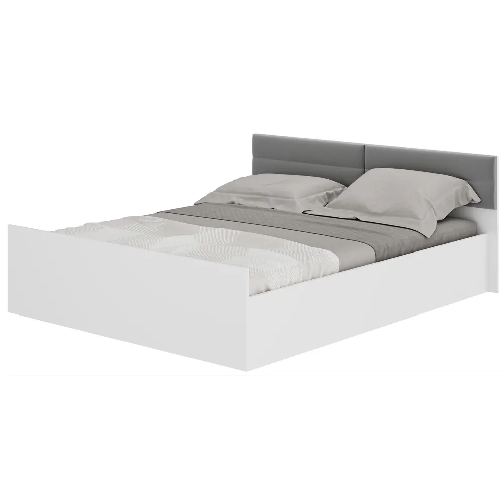 Фото Кровать Мебелони Фьюжн 175x79x206 см лдсп цвет белый Фото Кровать Мебелони Фьюжн 175x79x206 см лдсп цвет белый