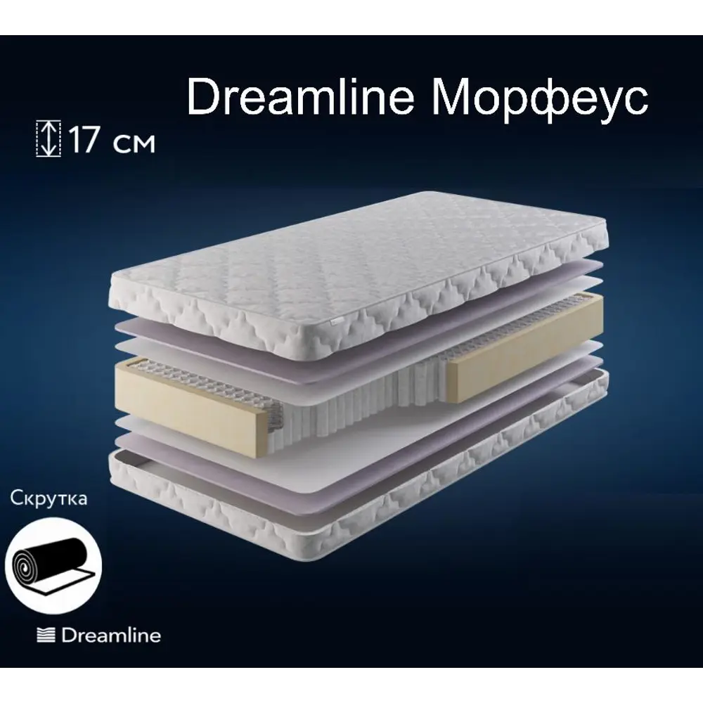 Фото Матрас Dreamline Морфеус 160x205 см независимый пружинный блок, двуспальный Фото Матрас Dreamline Морфеус 160x205 см независимый пружинный блок, двуспальный
