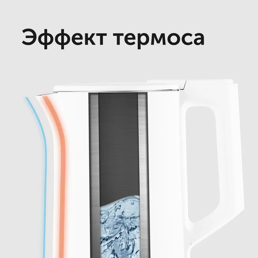 Фото 4 Электрический чайник 1.5 л Red solution RK-M1561 металл цвет белый Фото 4 Электрический чайник 1.5 л Red solution RK-M1561 металл цвет белый