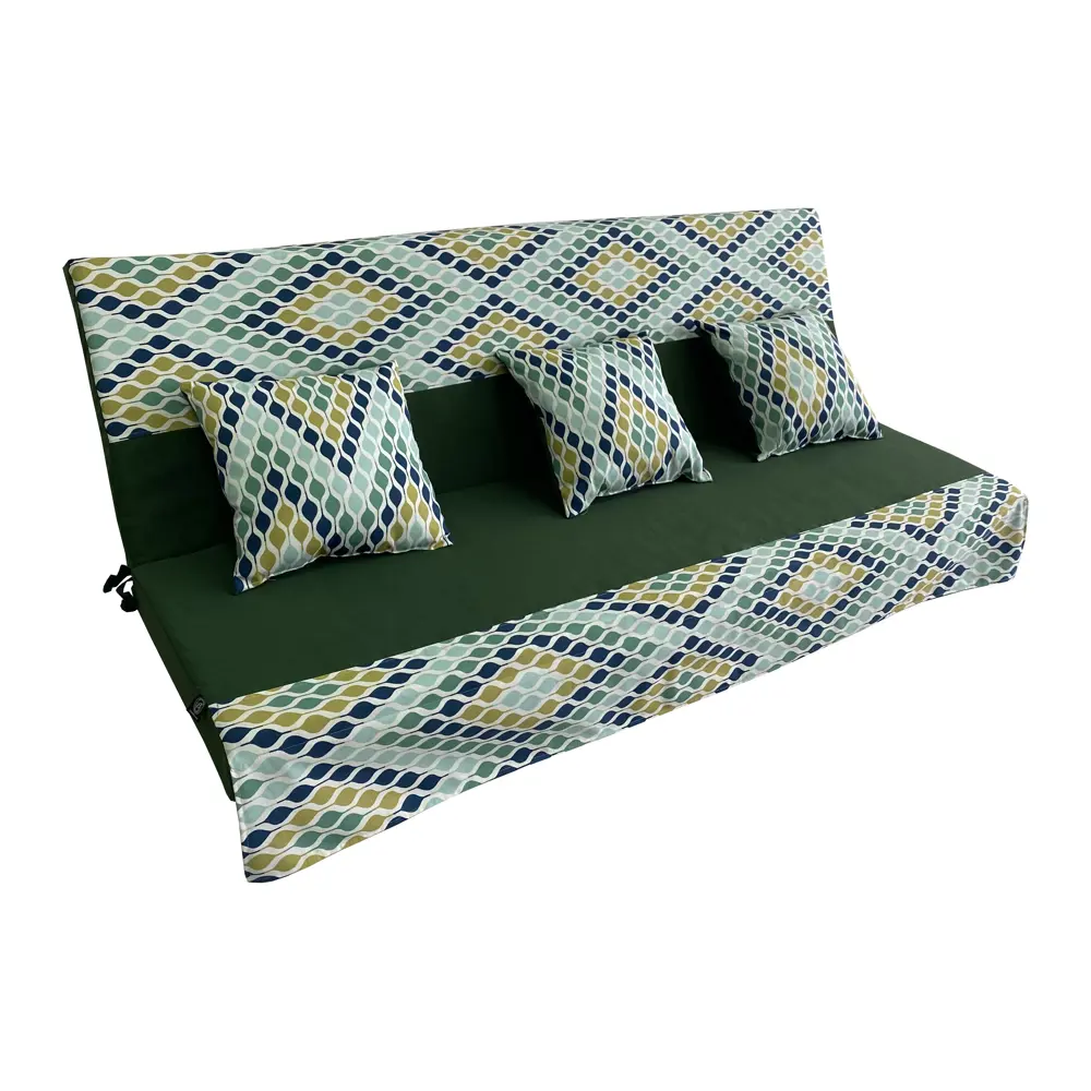 Фото 2 Матрас для садовых качелей Everena swing_hollkon_1.8_green_ornament 180x55 см цвет синий, зеленый, желтый Фото 2 Матрас для садовых качелей Everena swing_hollkon_1.8_green_ornament 180x55 см цвет синий, зеленый, желтый