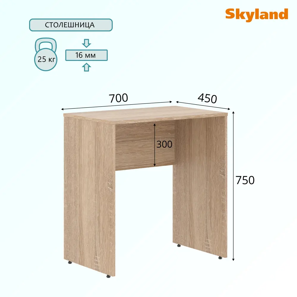 Фото 2 Стол компьютерный Skyland Comp CD 7045 00-07018324, 75x70x45 см Фото 2 Стол компьютерный Skyland Comp CD 7045 00-07018324, 75x70x45 см