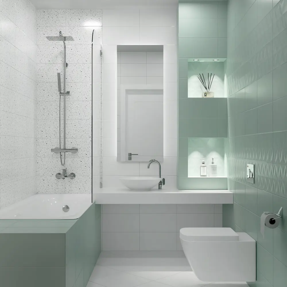 Фото 6 Плитка настенная Mersey Terrazzo 20x40 см 1.2 м² матовая цвет микс Фото 6 Плитка настенная Mersey Terrazzo 20x40 см 1.2 м² матовая цвет микс