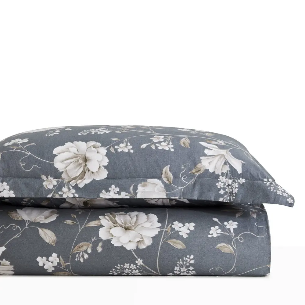 Фото 2 Комплект постельного белья Arya home Fleur сатин 1.5-спальный простыня 240x180 пододеяльник 160x220- 1 шт наволочка 50 x 70- 1 шт цвет синий Фото 2 Комплект постельного белья Arya home Fleur сатин 1.5-спальный простыня 240x180 пододеяльник 160x220- 1 шт наволочка 50 x 70- 1 шт цвет синий