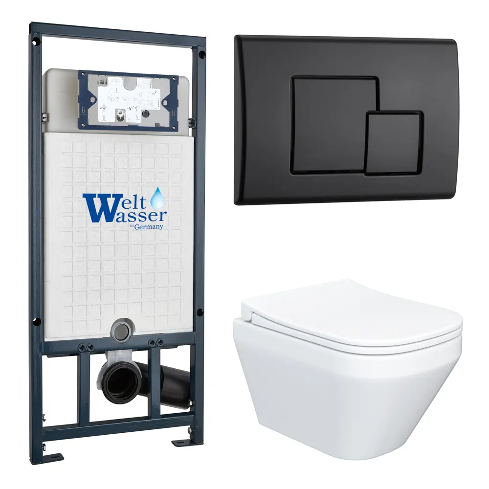 Фото Комплект инсталляция с унитазом Weltwasser Mar JKS701507SMB цвет белый Фото Комплект инсталляция с унитазом Weltwasser Mar JKS701507SMB цвет белый