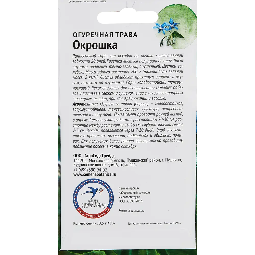 Фото 2 Семена Семена от Октябрины Ганичкиной огуречная трава Окрошка Фото 2 Семена Семена от Октябрины Ганичкиной огуречная трава Окрошка
