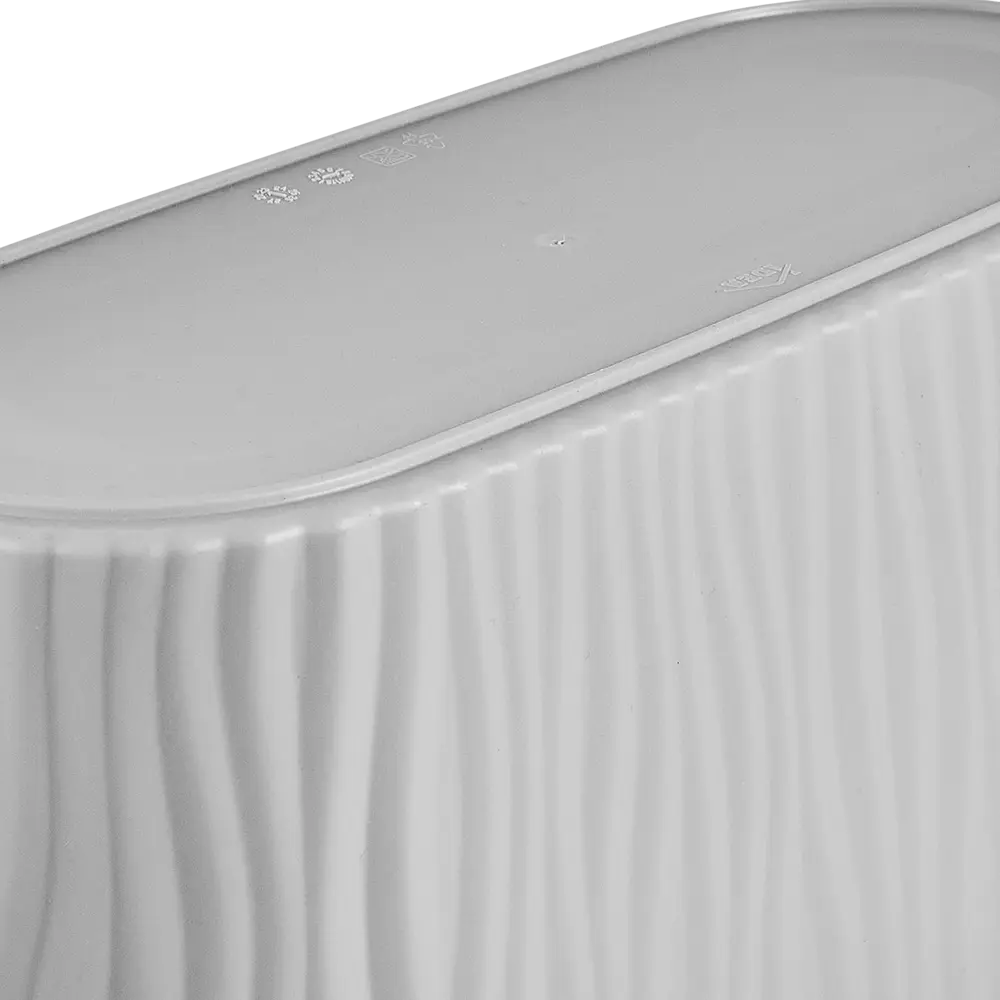 Фото 4 Кашпо для цветов Волна 15x33x13.5 v4.2 л пластик серый