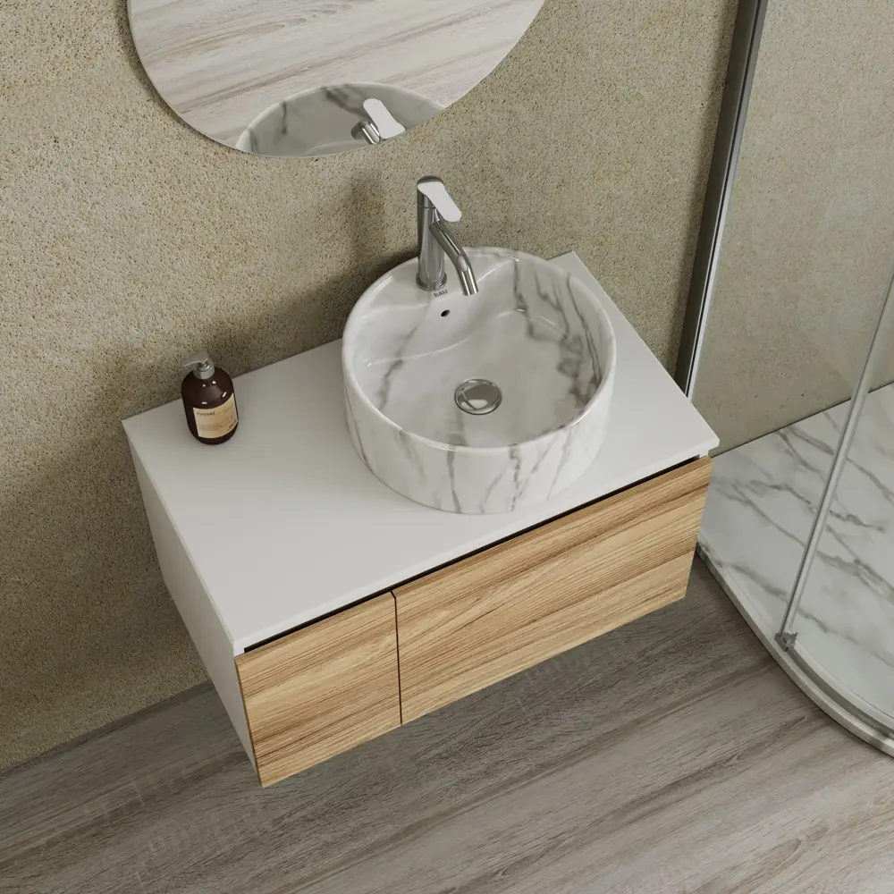 Фото 2 Комплект: тумба Bauedge Bau Dream Blackwood 80 BD2980 Раковина накладная BAU Element D41 мрамор смеситель Hotel Dream нерж сталь выпуск клик клак хром Фото 2 Комплект: тумба Bauedge Bau Dream Blackwood 80 BD2980 Раковина накладная BAU Element D41 мрамор смеситель Hotel Dream нерж сталь выпуск клик клак хром
