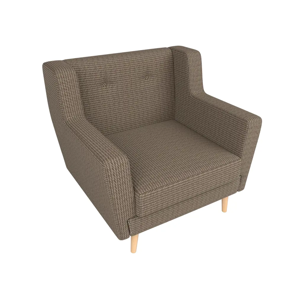 Фото 4 Кресло Лига Диванов Брайтон 108888 78x85x77 см рогожка цвет коричневый