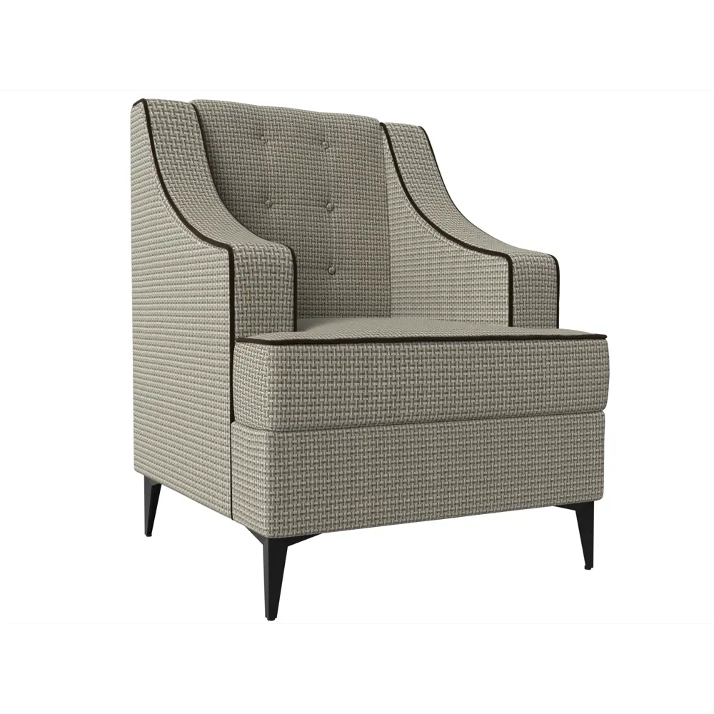 Фото Кресло Лига Диванов Марк 111882 88x103x80 см рогожка цвет бежевый