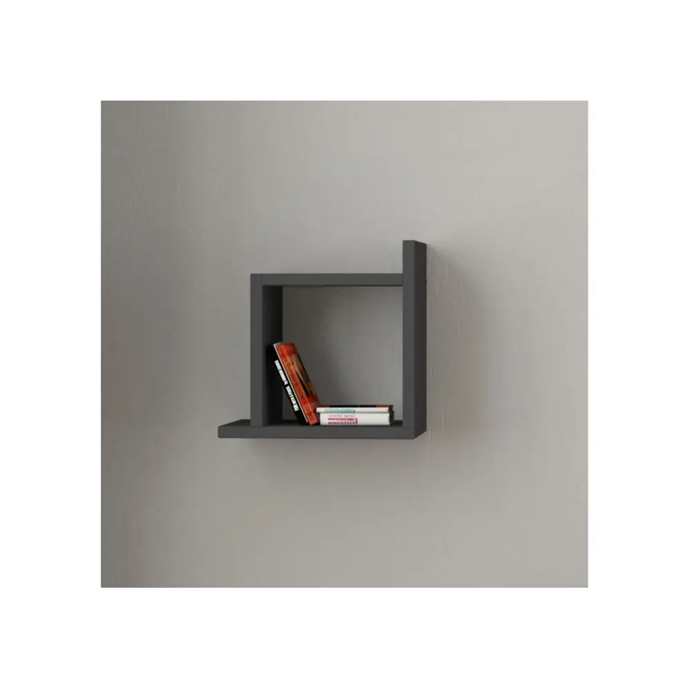 Фото Полка Leve 30x22 см ЛДСП цвет темно-серый