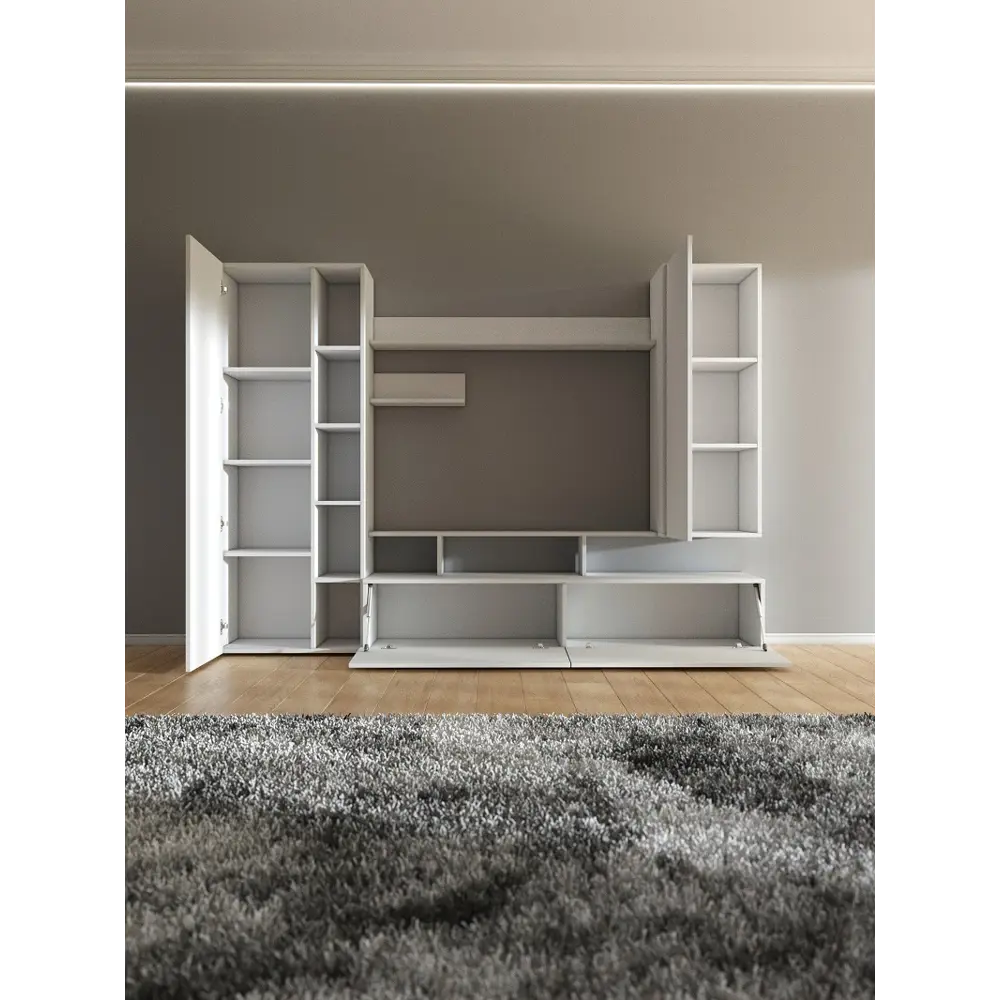 Фото 3 Шкаф распашной Wood&stone 60x156.8x31.6 см ЛДСП цвет белый Фото 3 Шкаф распашной Wood&stone 60x156.8x31.6 см ЛДСП цвет белый