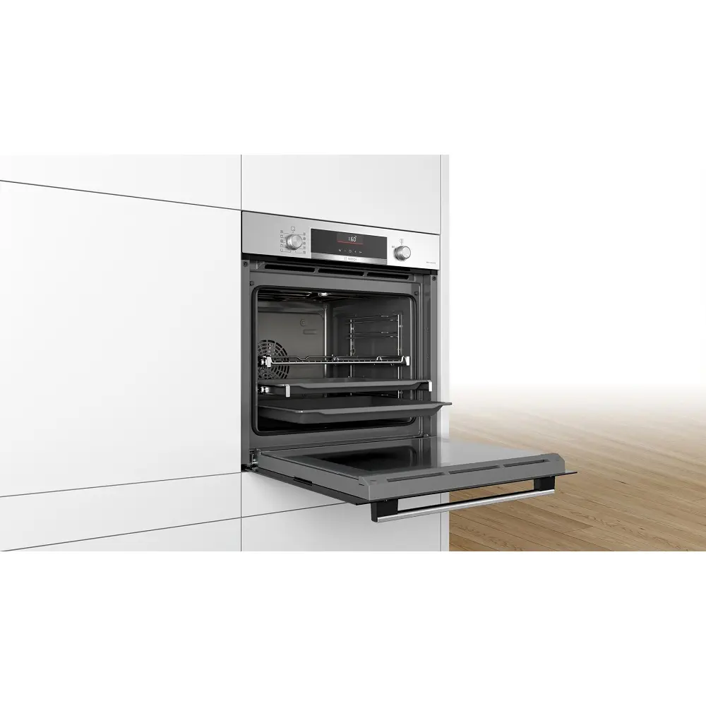 Фото 4 Электрический встраиваемый духовой шкаф Bosch HM5B20F0 59.4x59.5x54.8 см цвет нержавеющая сталь Фото 4 Электрический встраиваемый духовой шкаф Bosch HM5B20F0 59.4x59.5x54.8 см цвет нержавеющая сталь