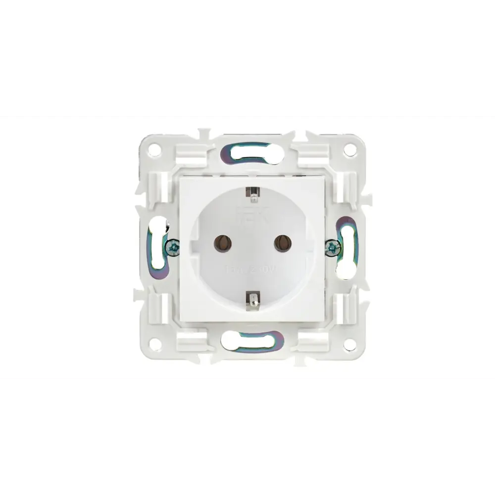 Фото 3 Розетка встраиваемая Iek Skandy SK-R11-16-K01 с заземлением цвет арктический белый Фото 3 Розетка встраиваемая Iek Skandy SK-R11-16-K01 с заземлением цвет арктический белый