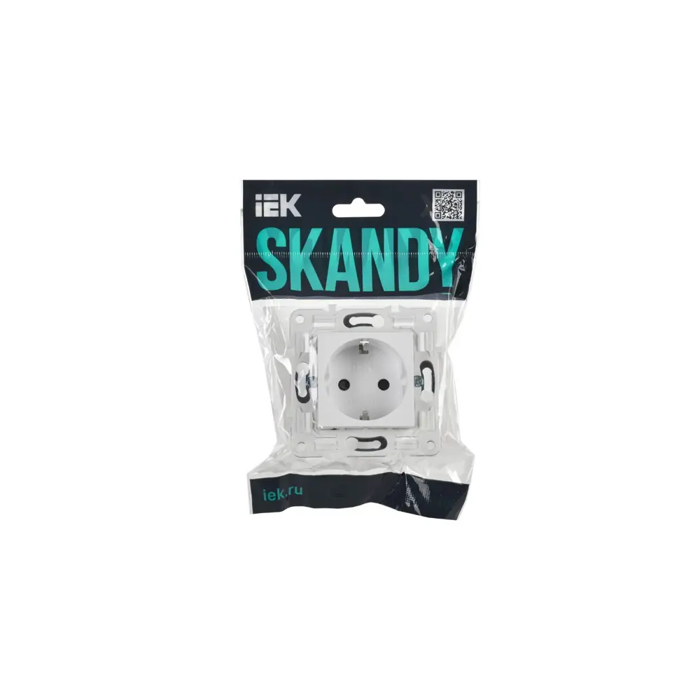 Фото 2 Розетка встраиваемая Iek Skandy SK-R11-16-K01 с заземлением цвет арктический белый Фото 2 Розетка встраиваемая Iek Skandy SK-R11-16-K01 с заземлением цвет арктический белый