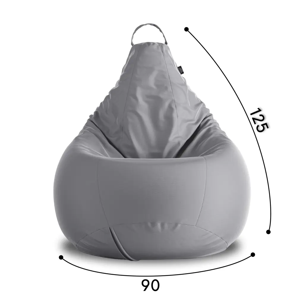 Фото 2 Кресло-мешок Cityhd Оксфорд4XL 120x90 см цвет серый