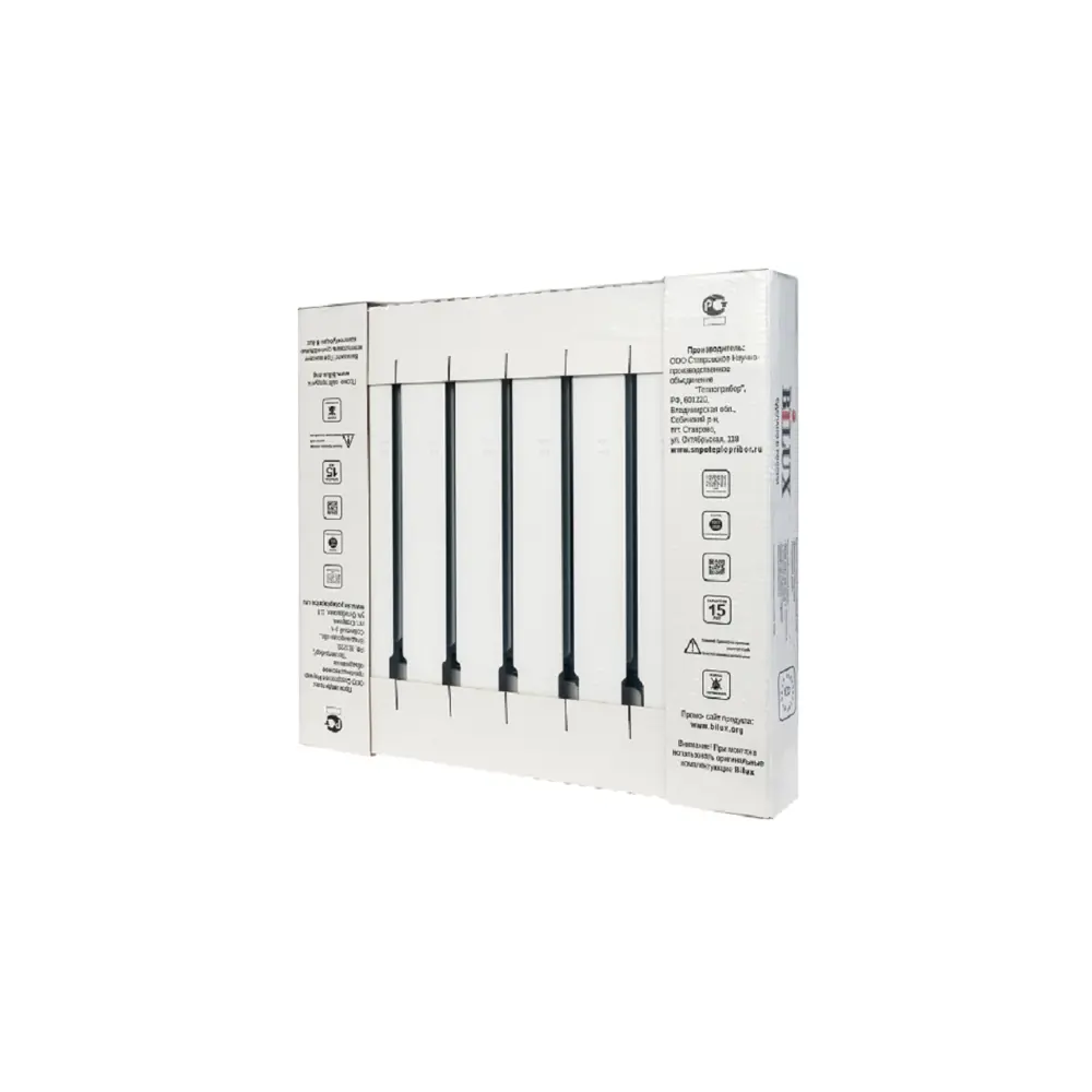 Фото 4 Радиатор секционный Bilux 500/85 8 секций боковое подключение биметалл белый