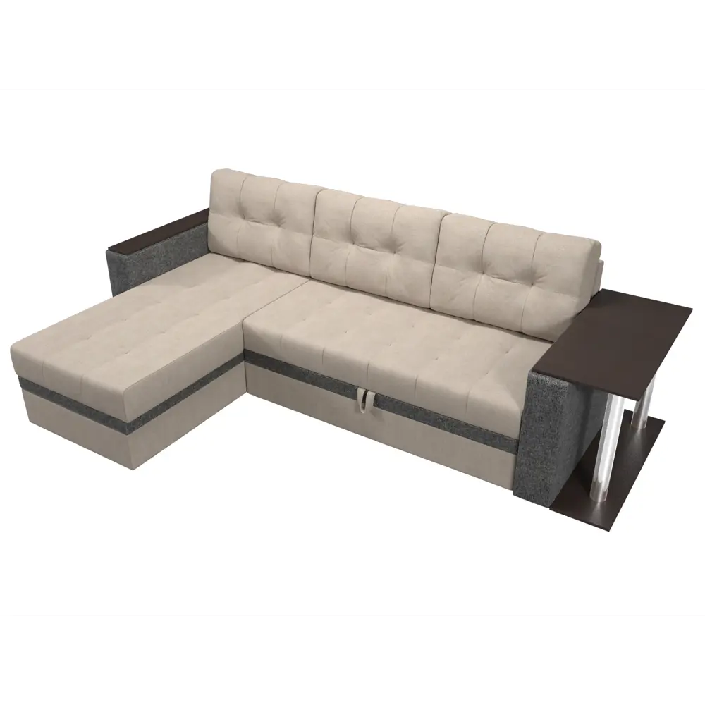 Фото 5 Диван Лига Диванов Атланта 110821L 249x93x154 см рогожка цвет бежевый/серый Фото 5 Диван Лига Диванов Атланта 110821L 249x93x154 см рогожка цвет бежевый/серый